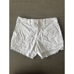 American Eagle 90s boyfriend short 00 cargo White poplin cotton stretch pockets